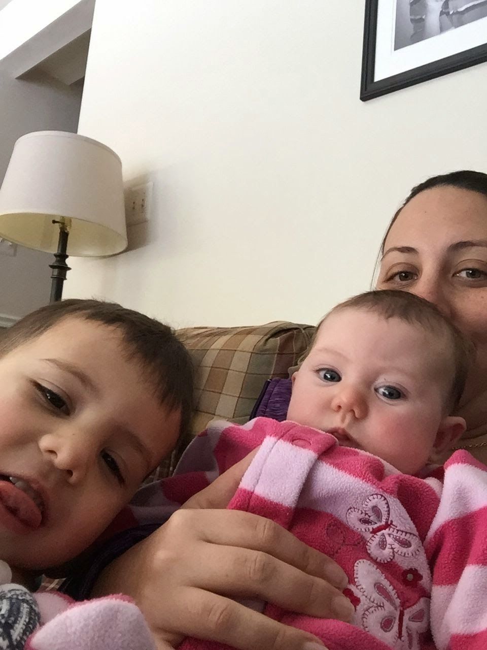 Another silly selfie with the two kids who aren't in school.