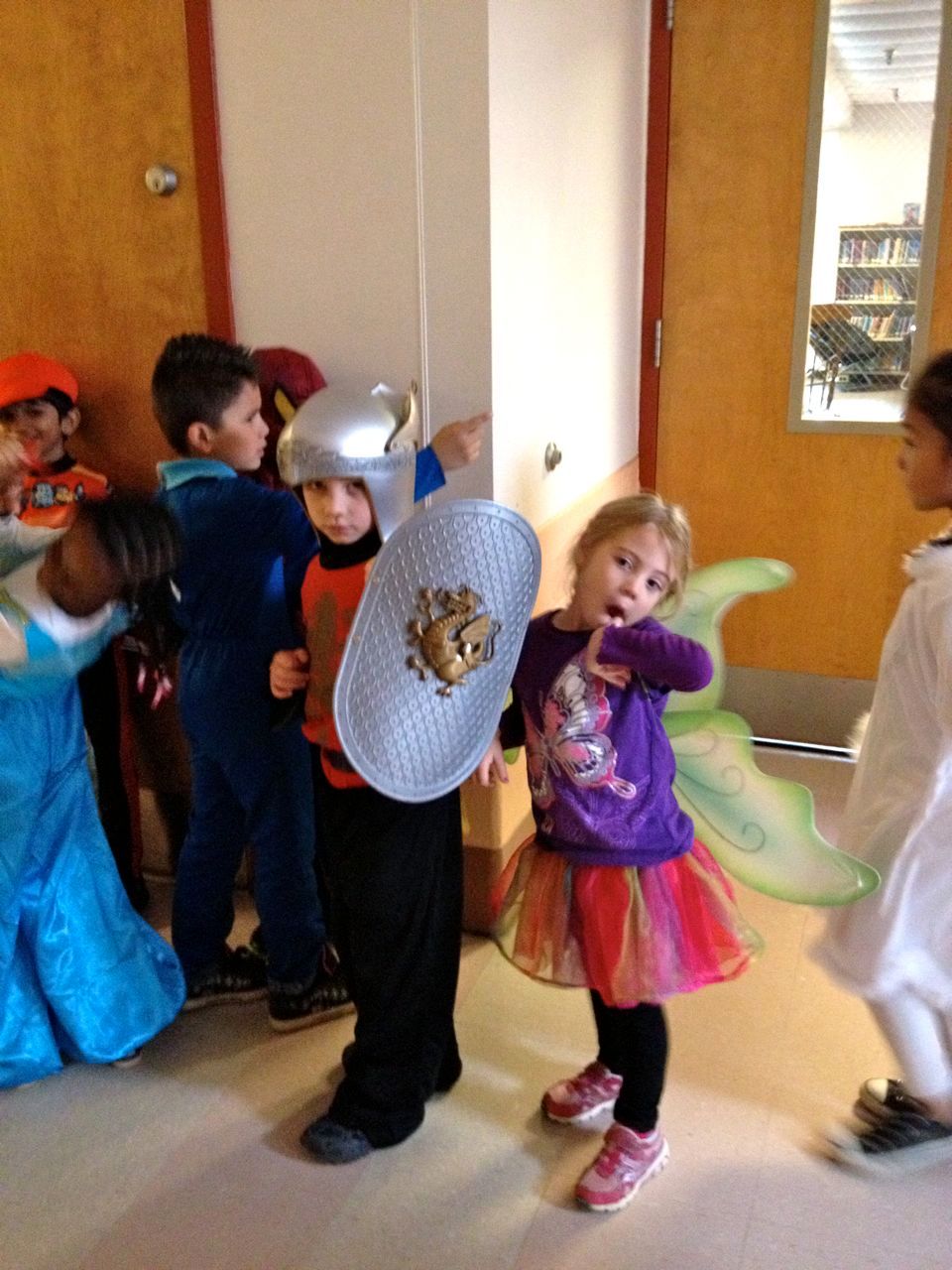Boogie is King Peter and Buggy is a fairy in the school parade