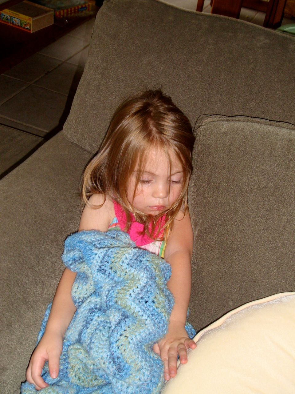 When she fell asleep next to me while I was nursing the baby