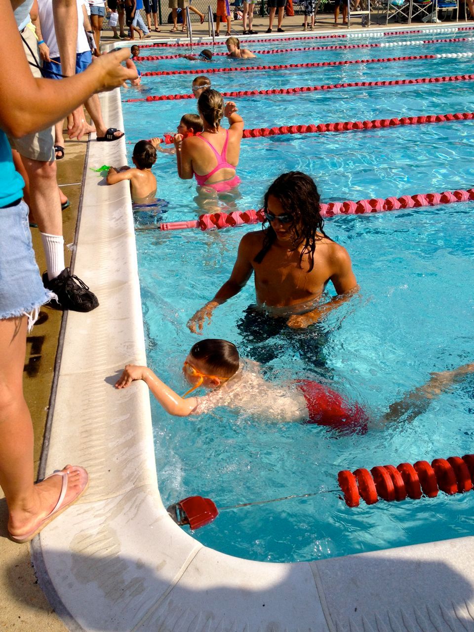 And he finished on his own with his awesome coach cheering him on the entire way!