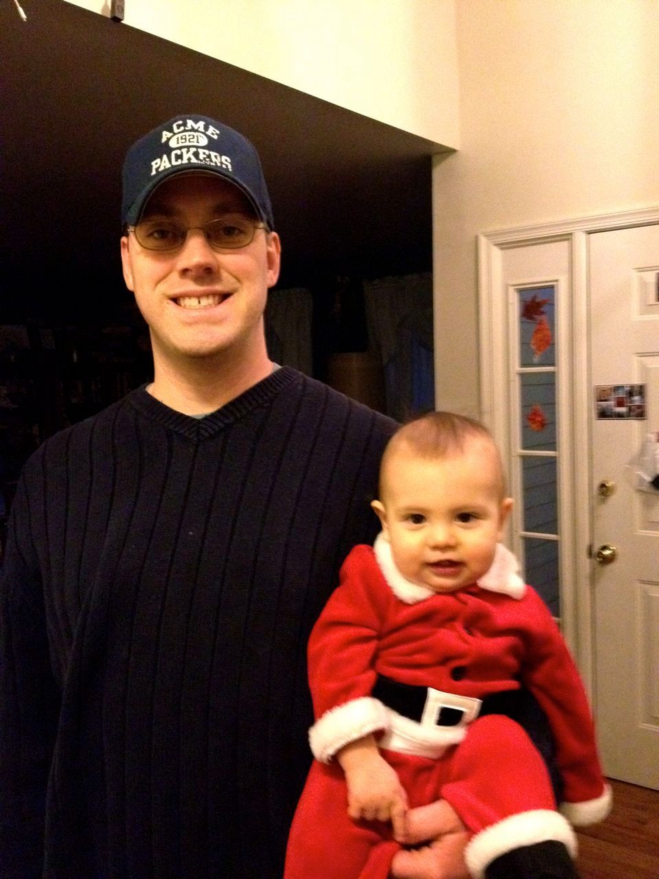 Hubby and Santa's helper