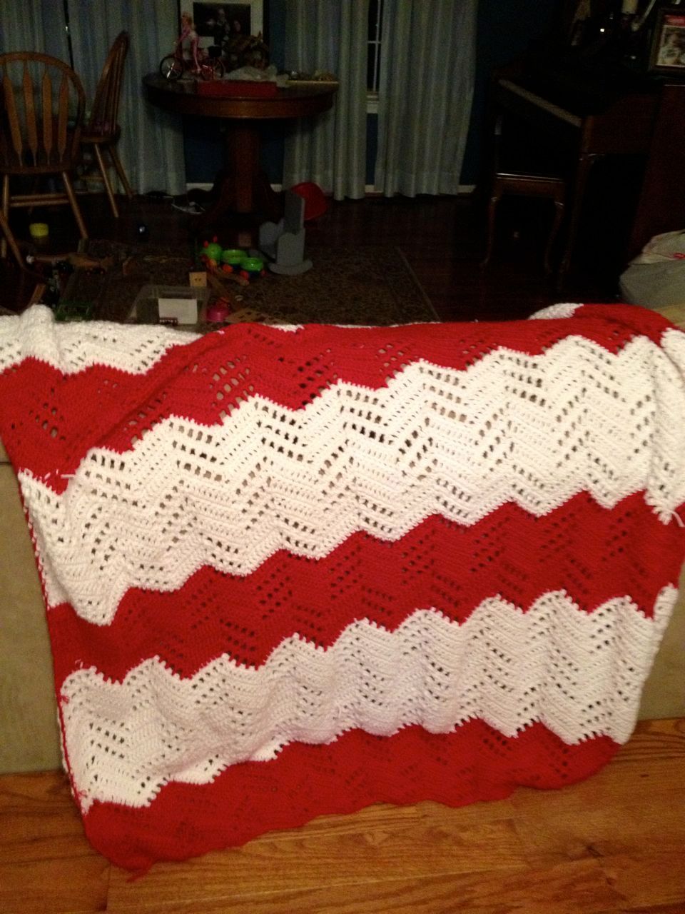Roll-Tide!Alabama inspired full-length afghan.