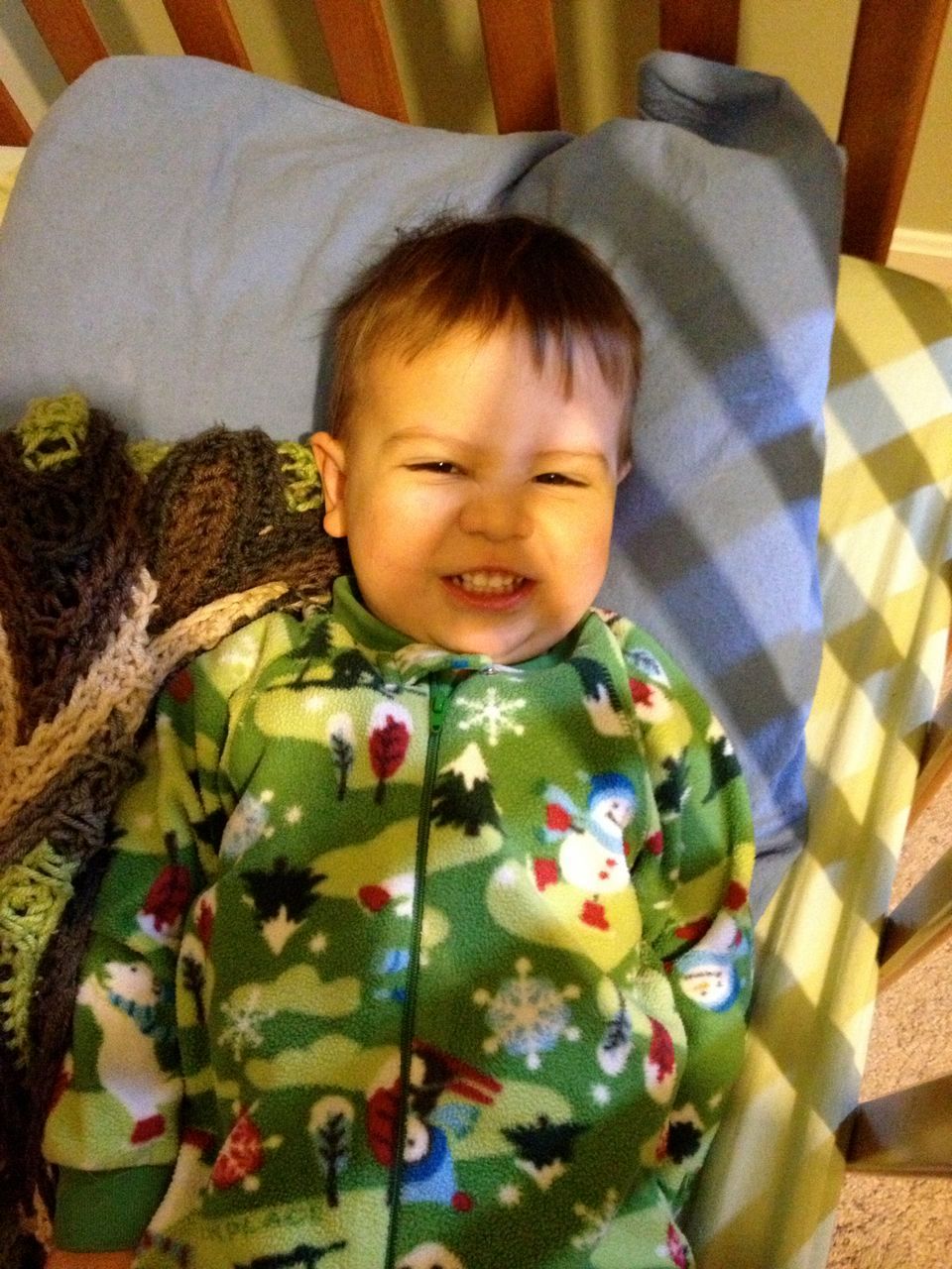 Mr. Bananas waking up to Mommy singing