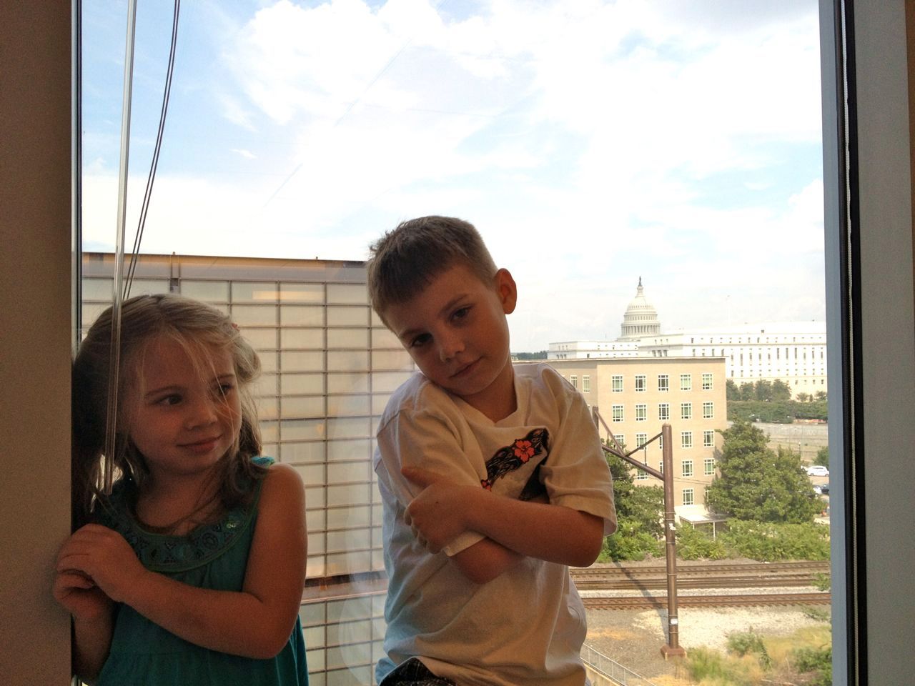 Hanging out in Daddy's office.