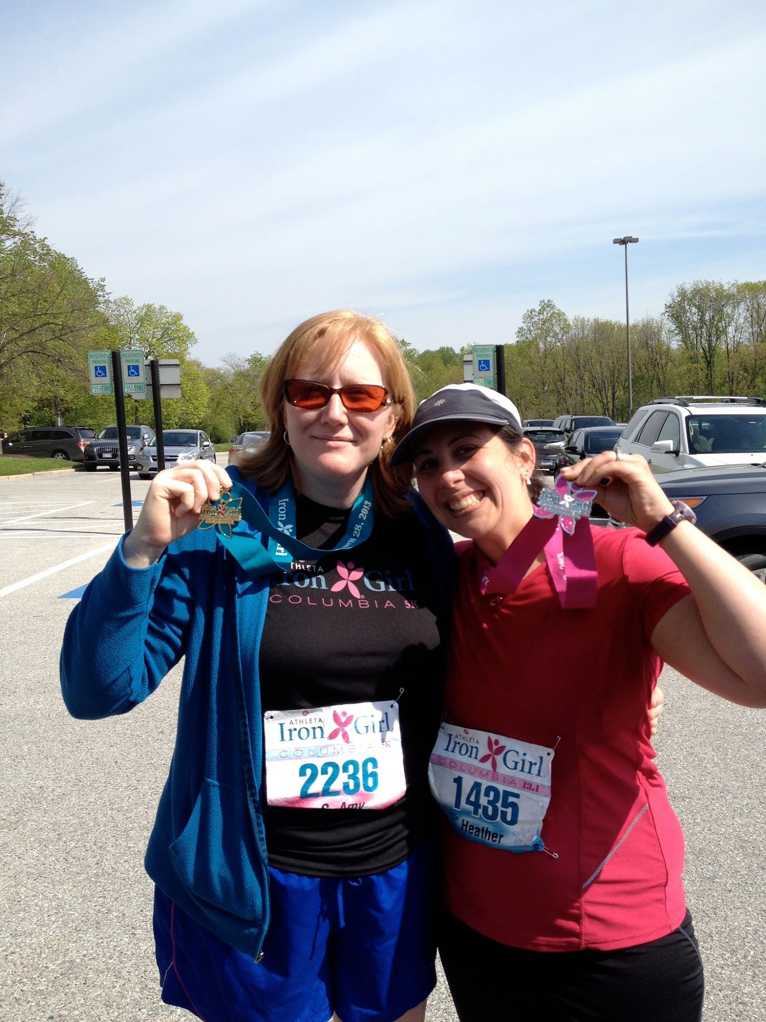 We finished! Sporting our medals :)