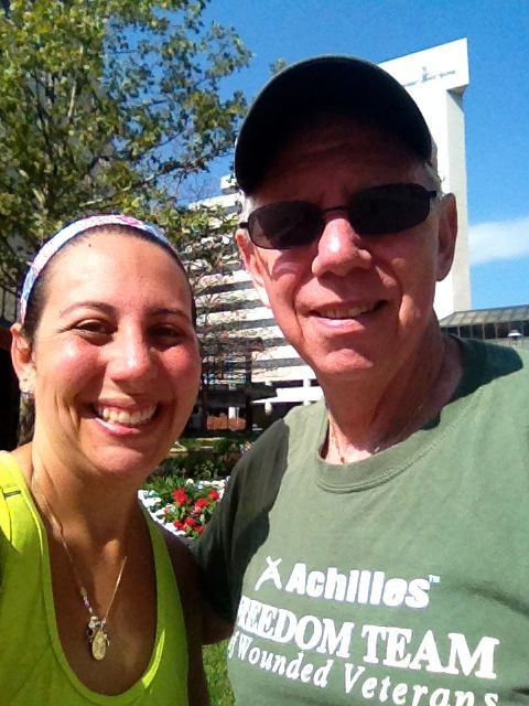 Dad and I post race