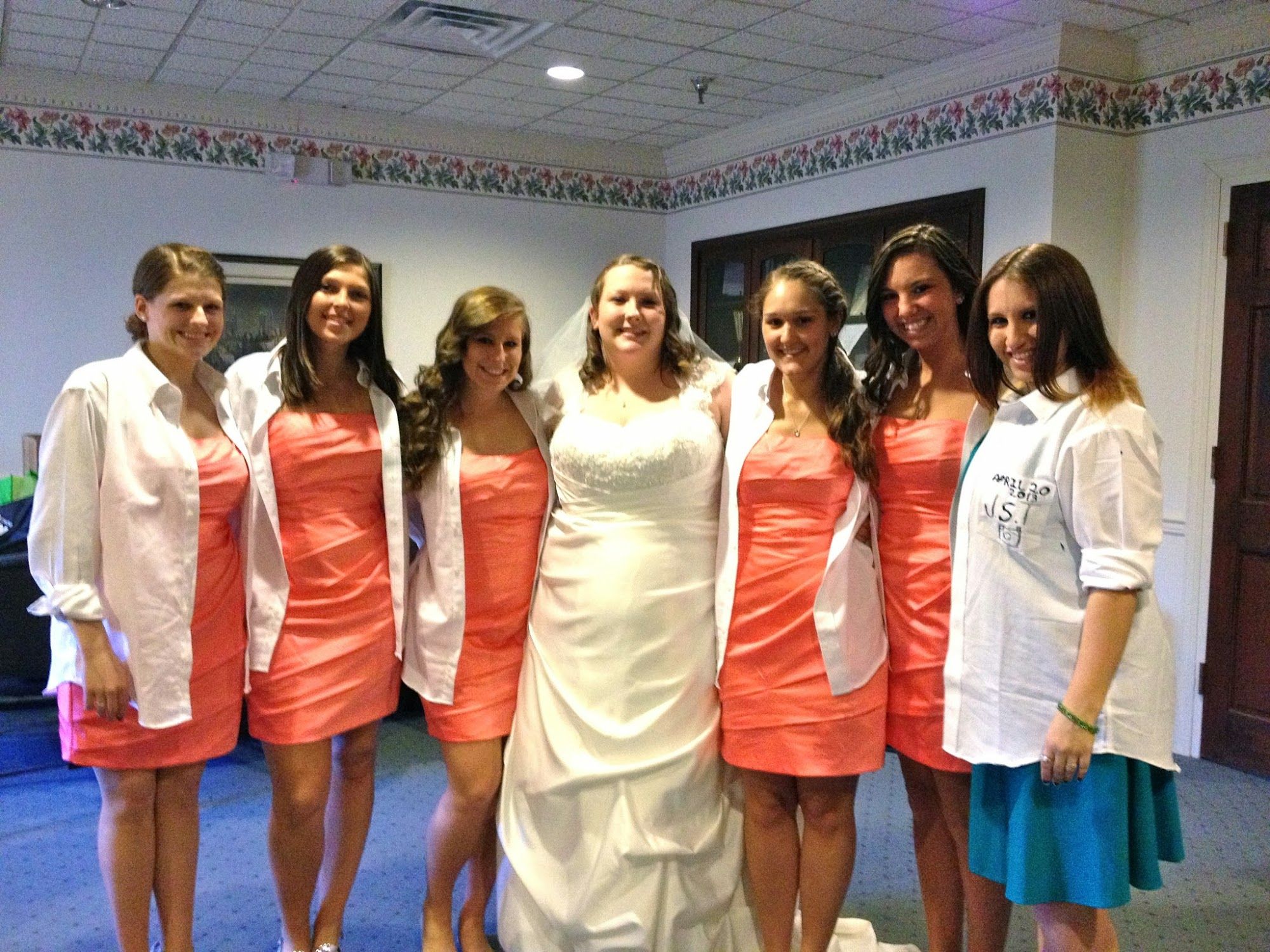  The Bride with her Maid of Honor and Bridesmaids 