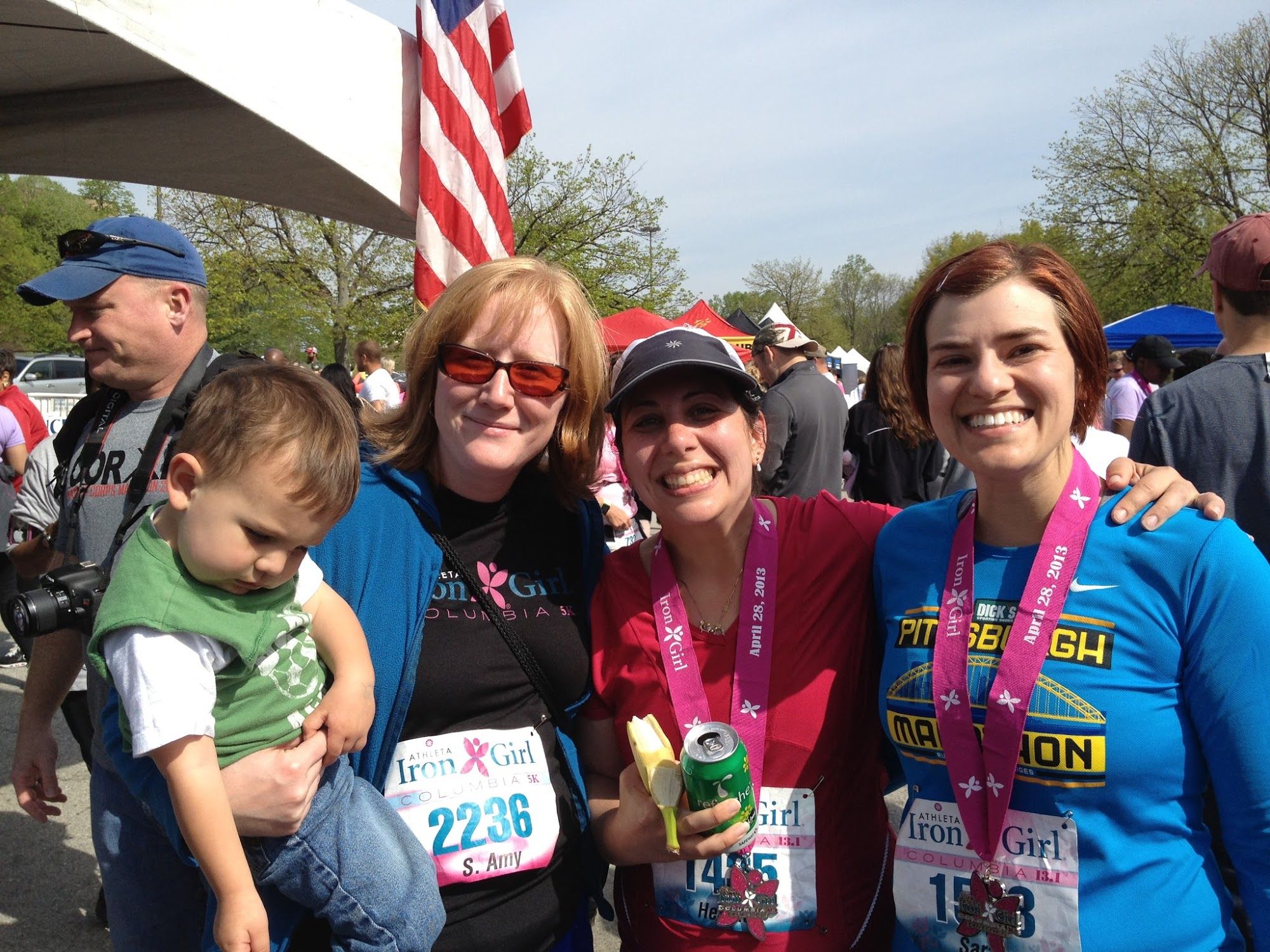  A., me, and S. after the race. 