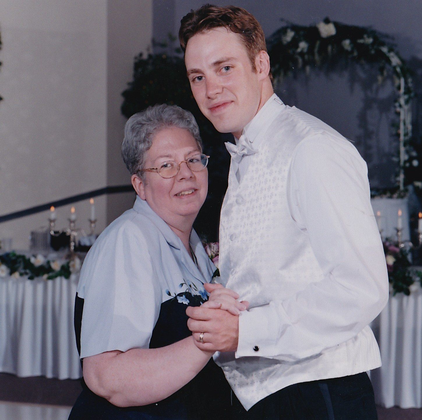 Hubby and his mom during the mother and sondance during our wedding reception