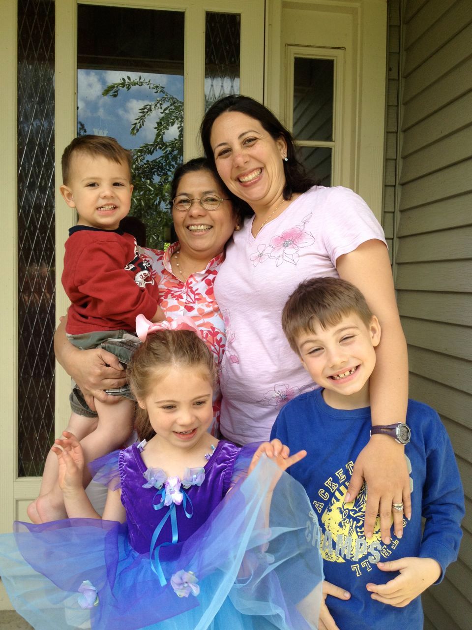 My Mom and I and my 3 Blessings