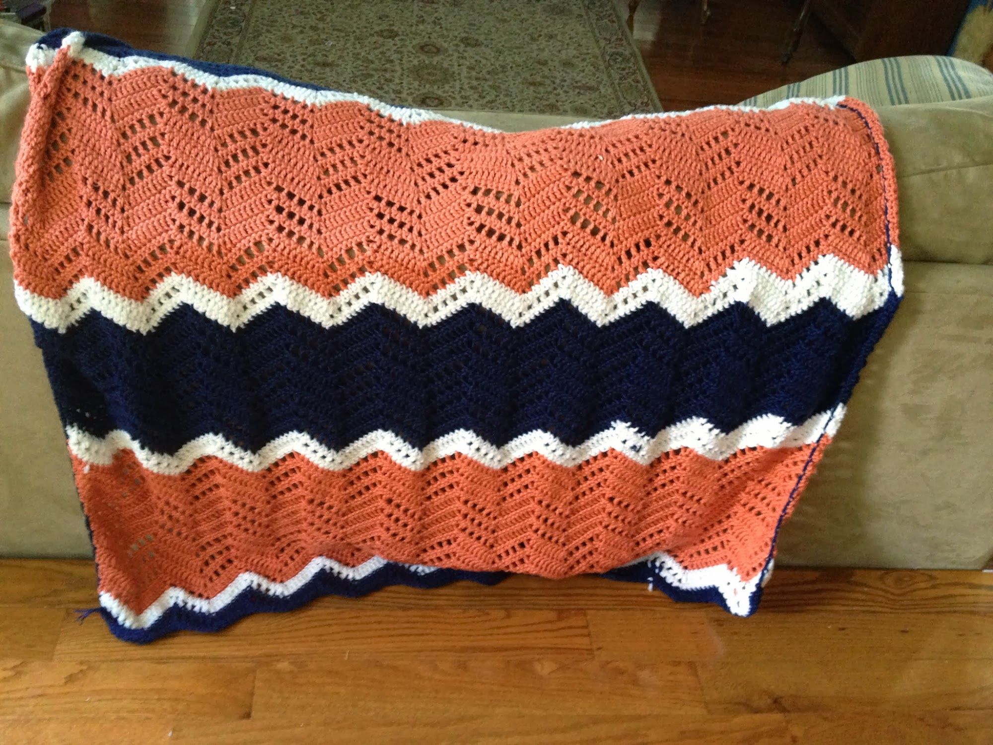  The blanket I made for her and her husband. 