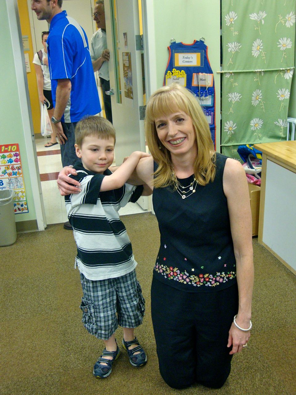 Boogie with his preschool teacher
