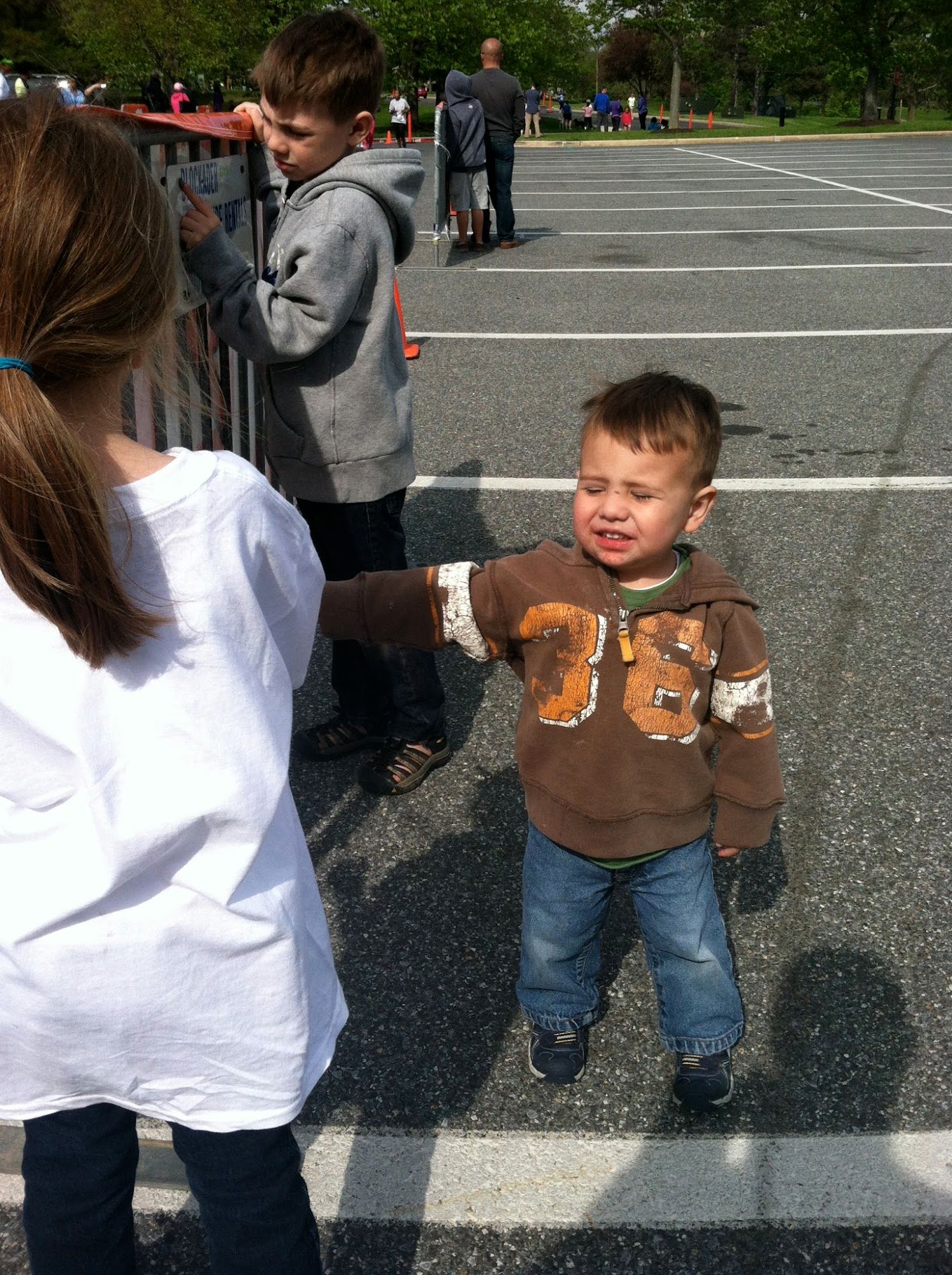  The kiddos at the race and my cheering section. 