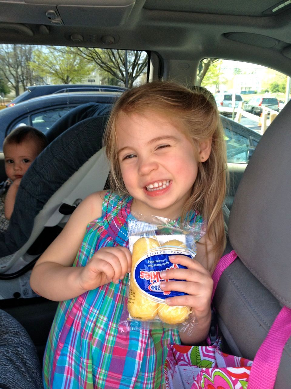  Bug with her first Twinkie! 