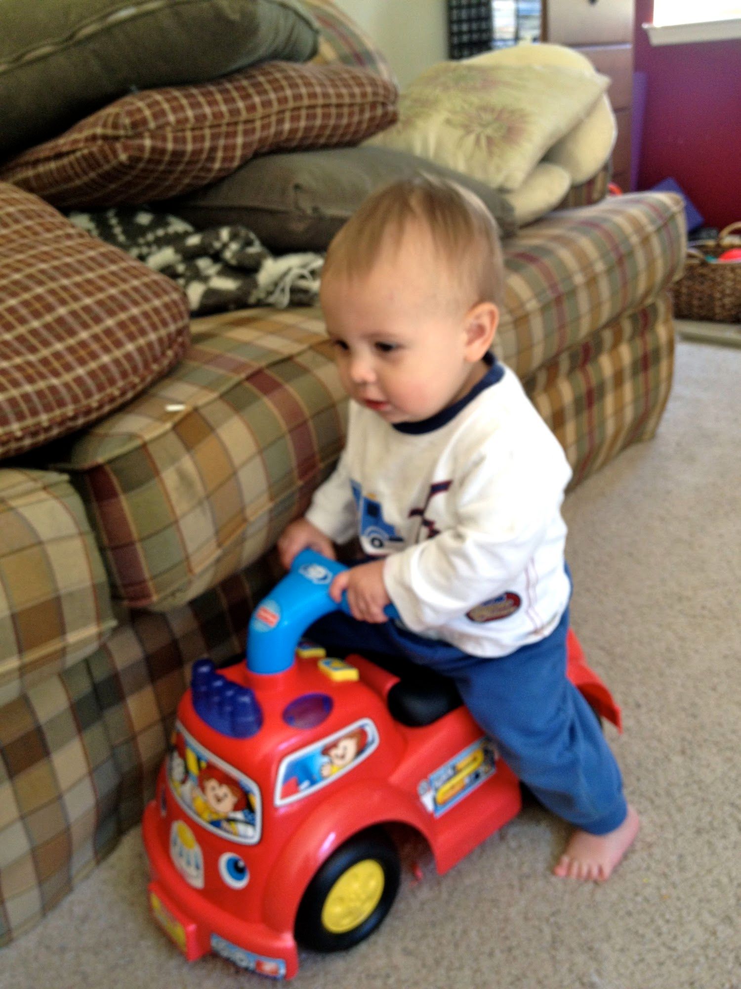 Mr. Bananas enjoying his new ride, a birthday gift from dear friends.