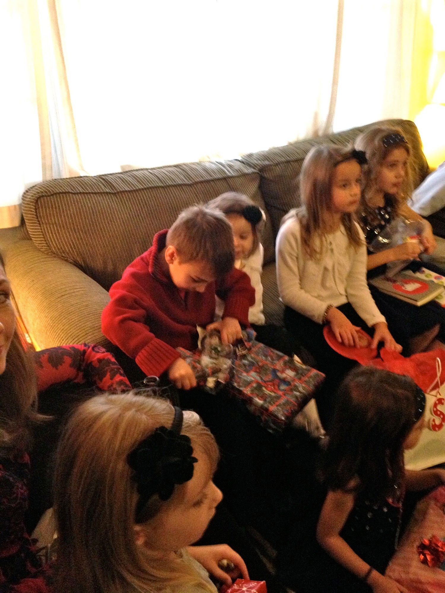 Boogie's turn to open his gift from the cousin exchange.
