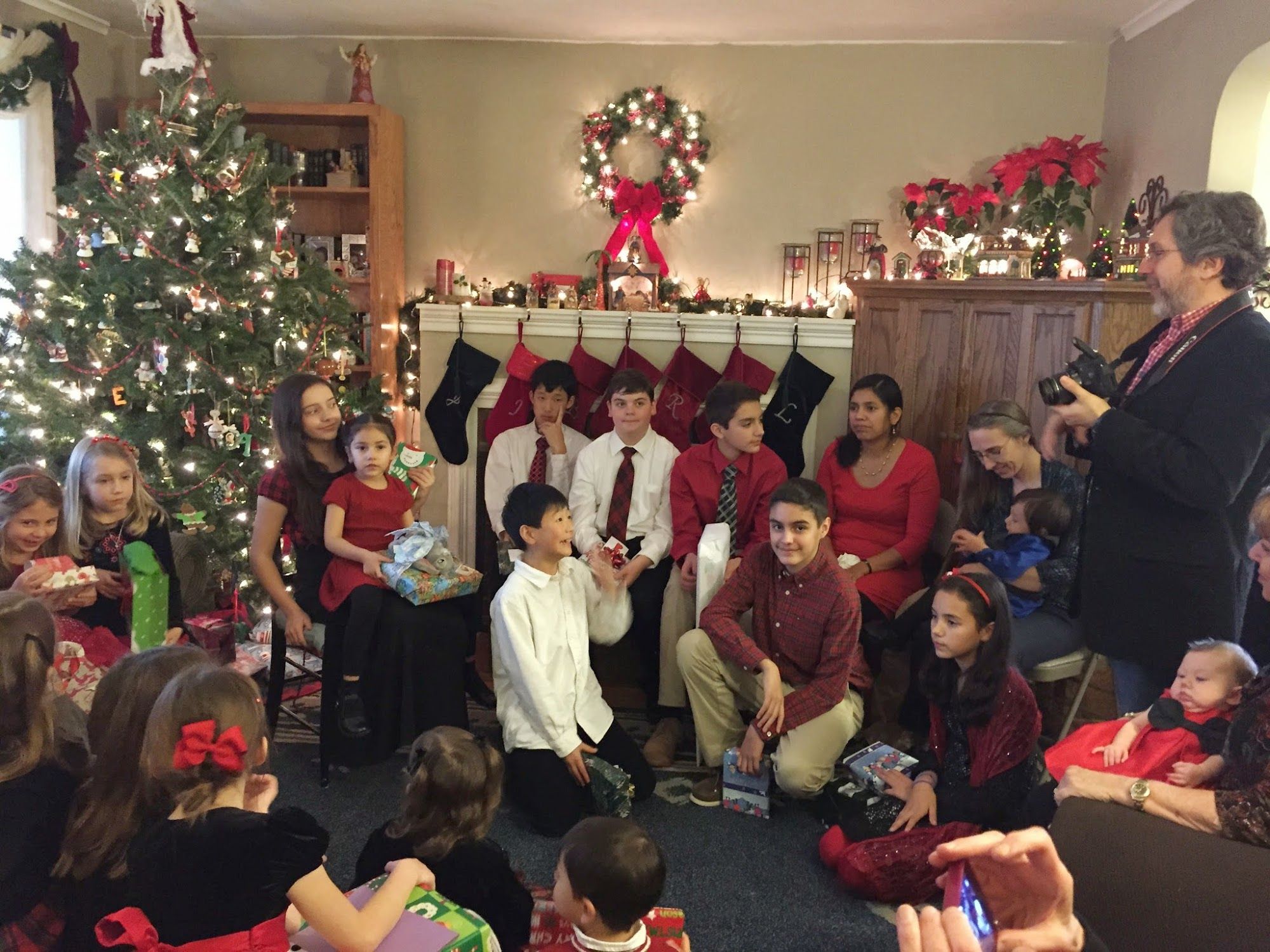 Christmas Eve at my SIL's house.This is just a sampling of the awesomeness of having 22 grandchildren in one house