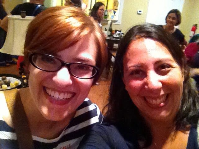 Hanging out at the Run Like a Mother Party