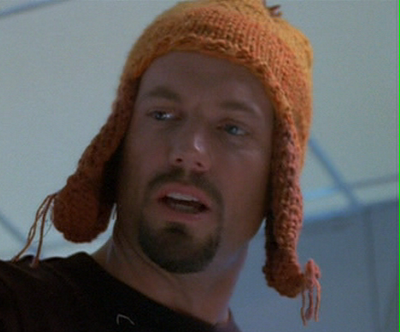  Jayne Cobb (from the Firefly series) wearing his hat from Mama. 