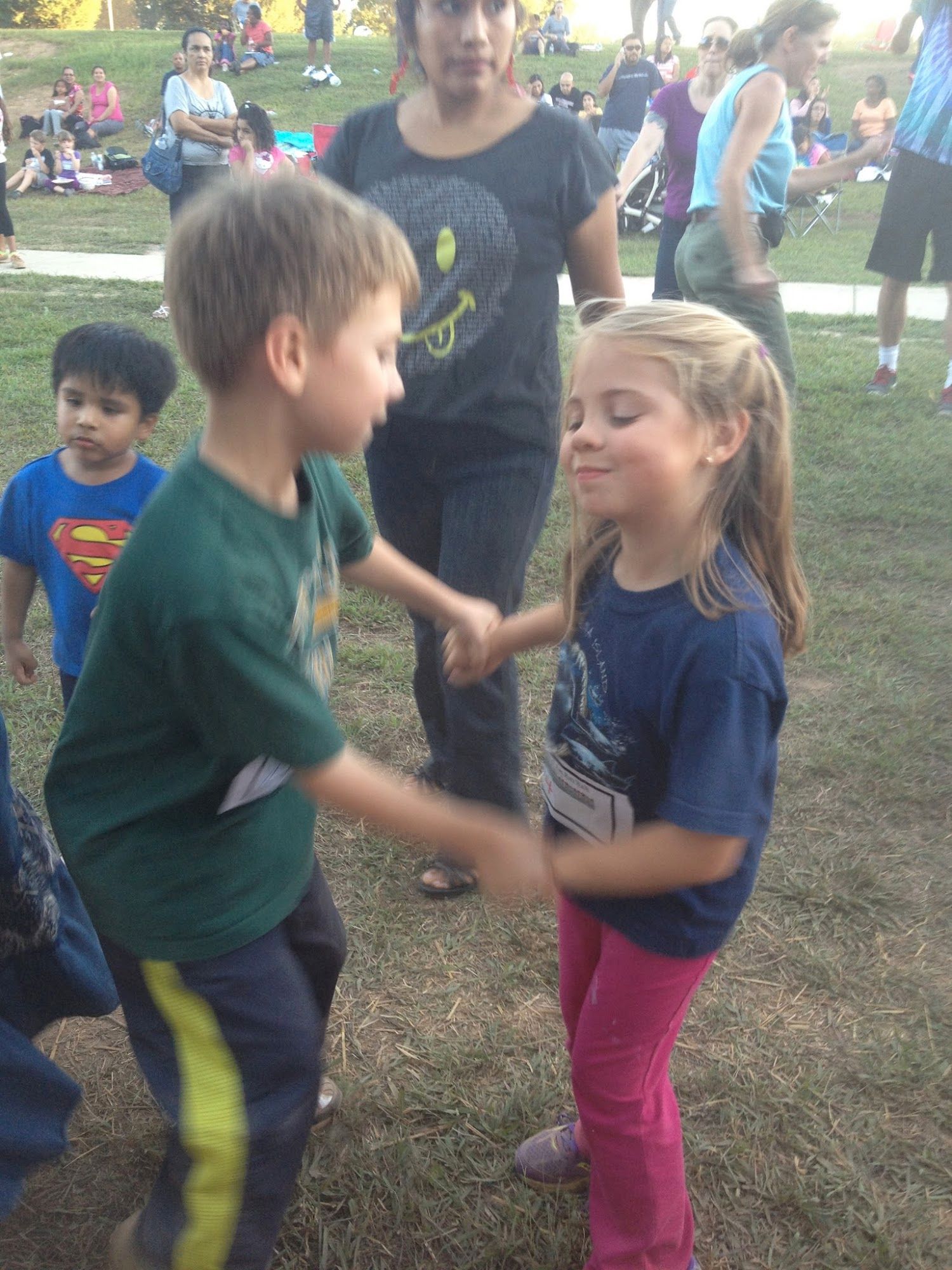 Big Kids Dancing Together
