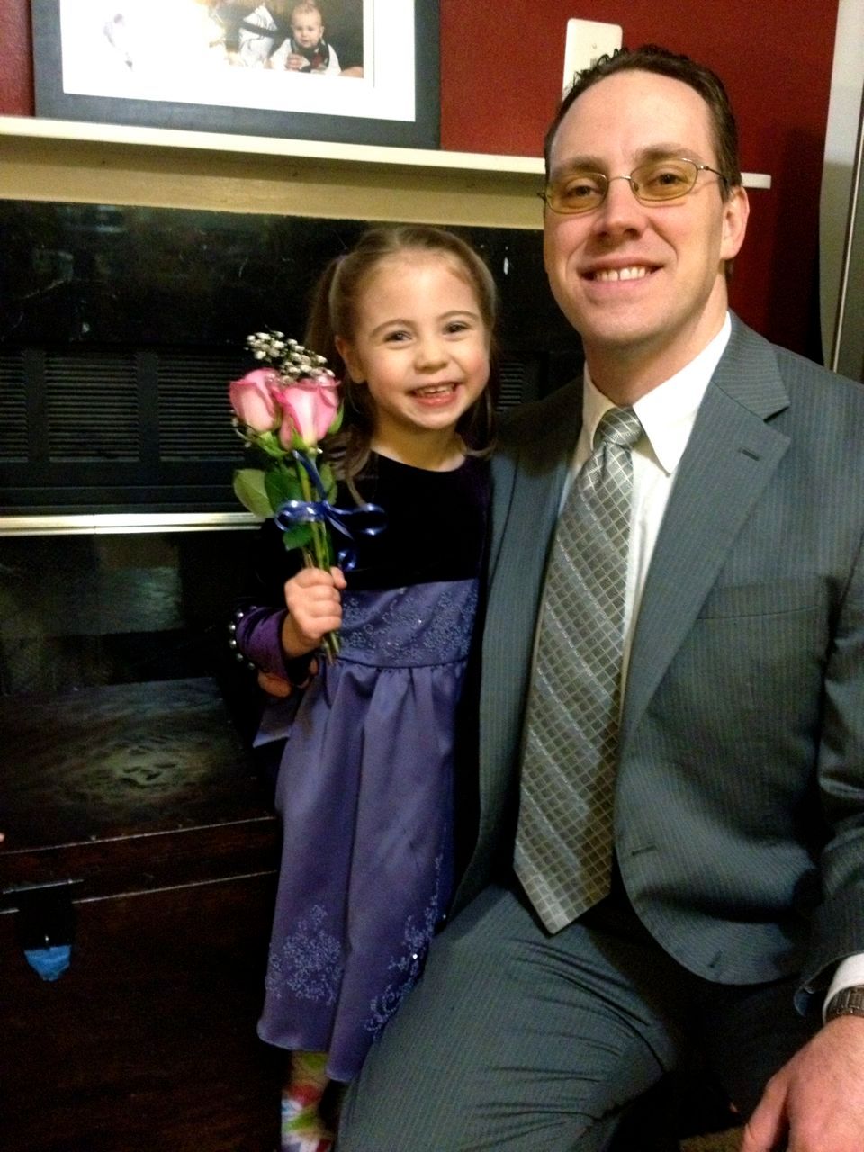 Daughter and Daddy ready for a night out on the town