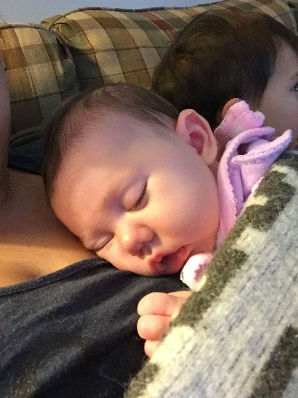  My favorite thing to do with her. I love having her sleep on my chest 