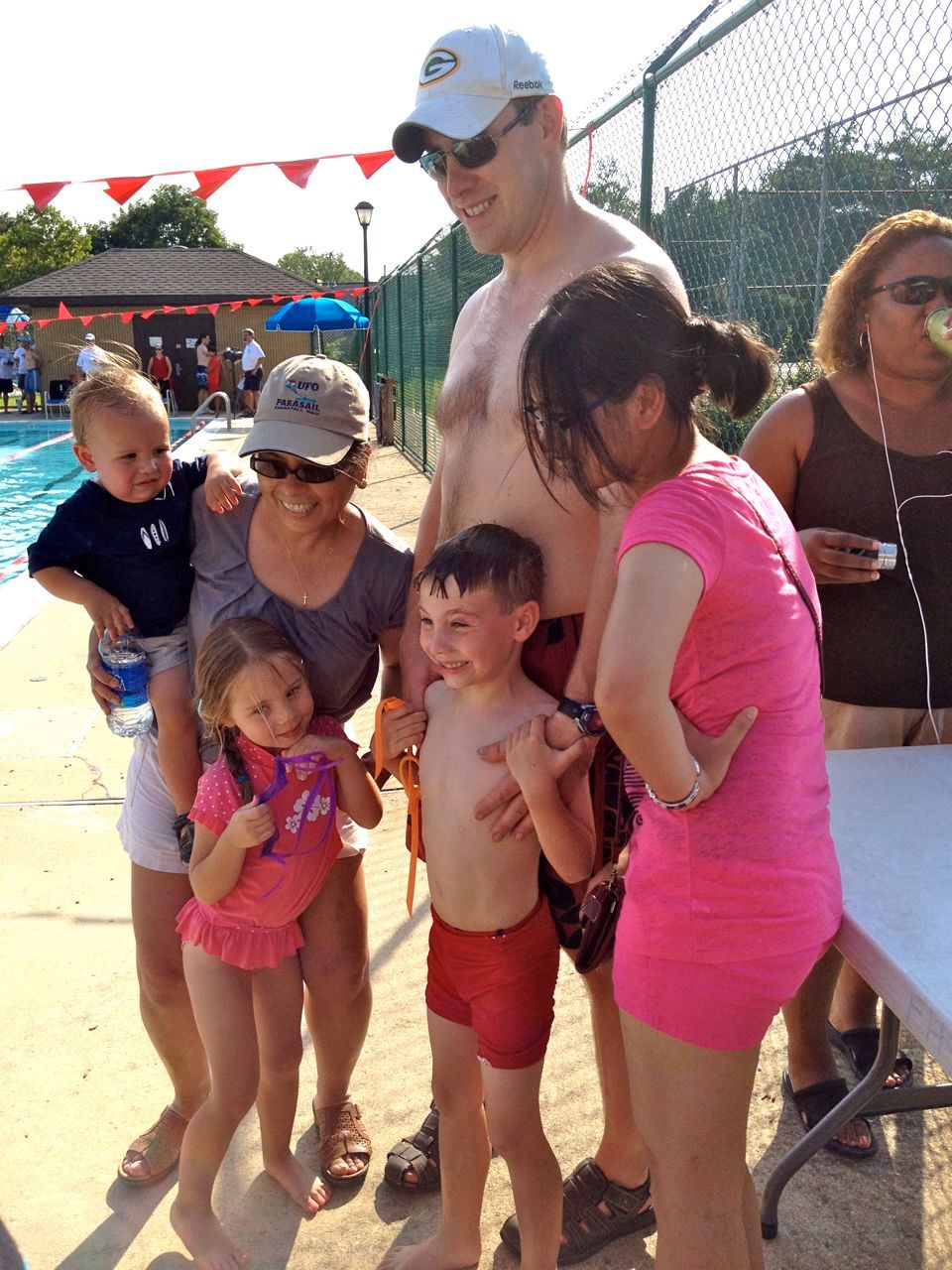 One very proud Boogie surrounded by his siblings, Daddy, Lola, and Cousin Sham