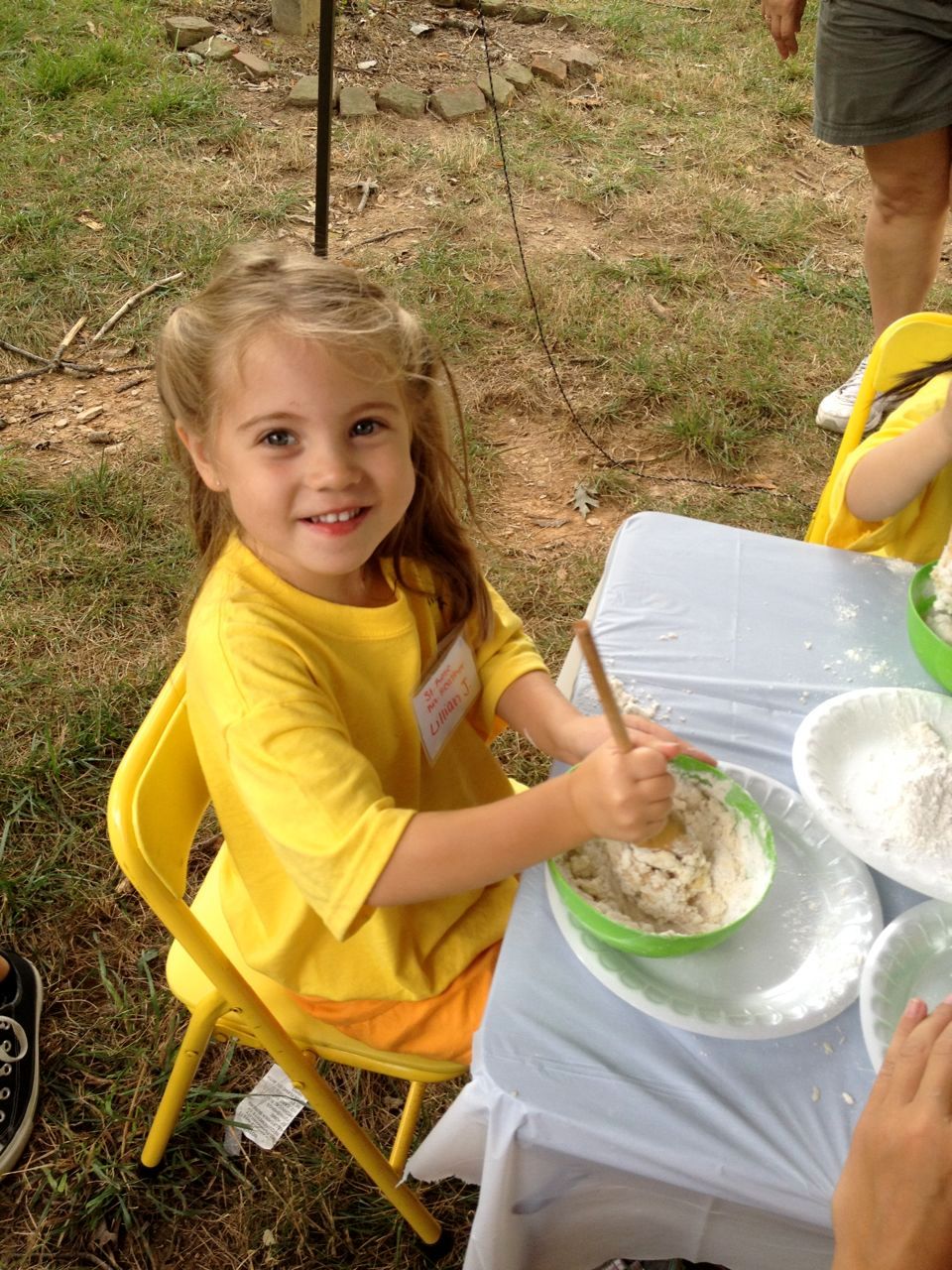 Buggy making bread in the market place