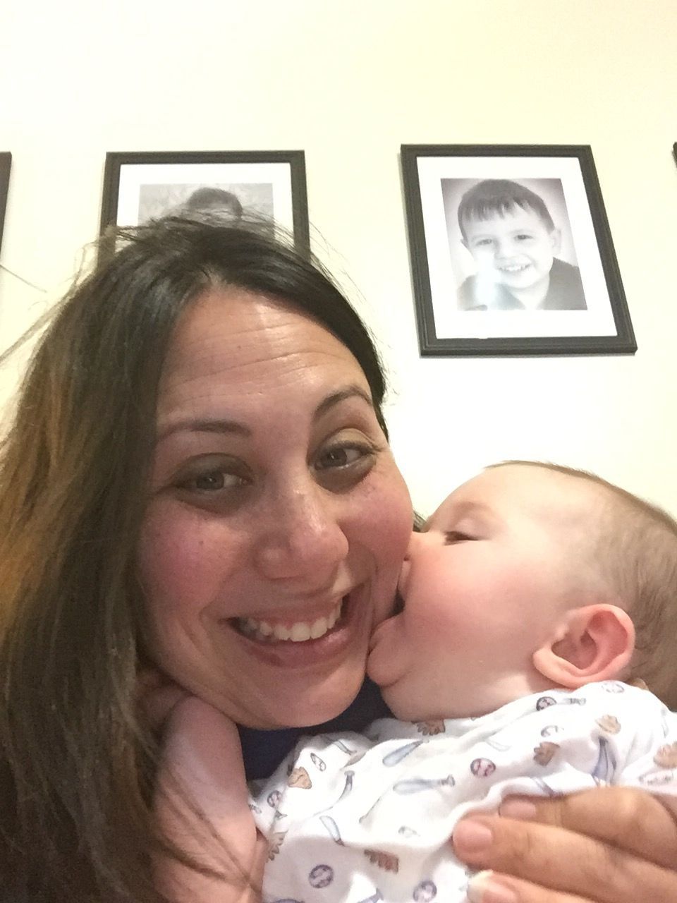 A milestone is that Bean learned how to give kisses.I LOVE her kisses.