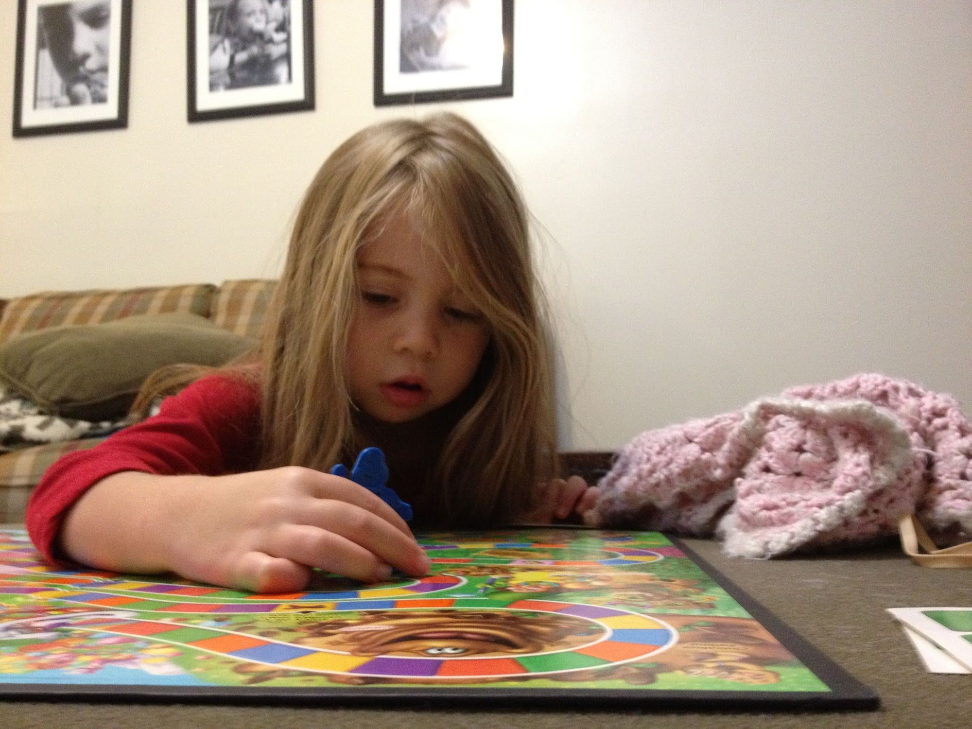 Concentrating on her move.