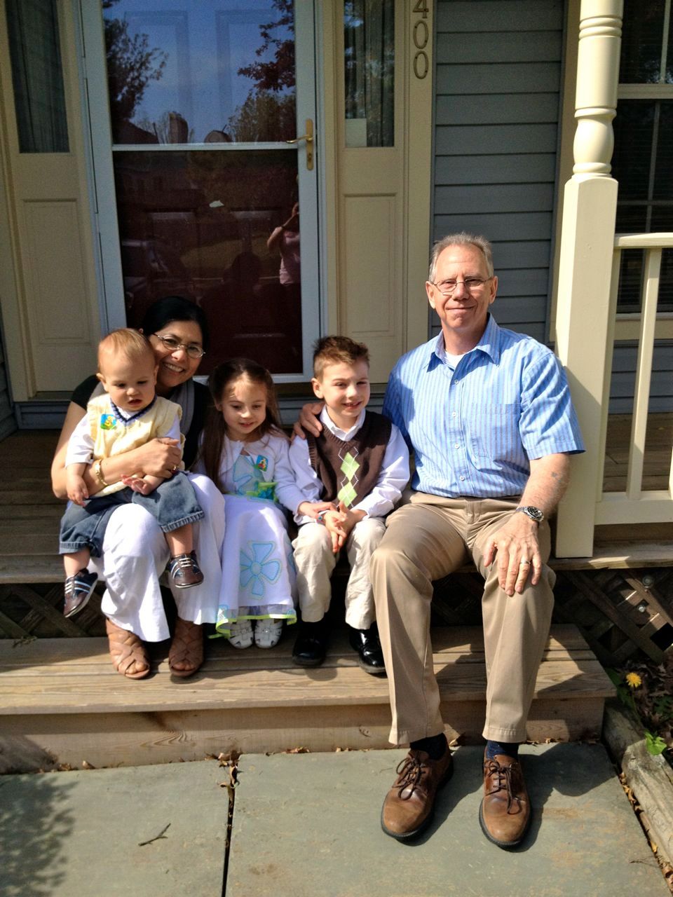 My kids with my parents