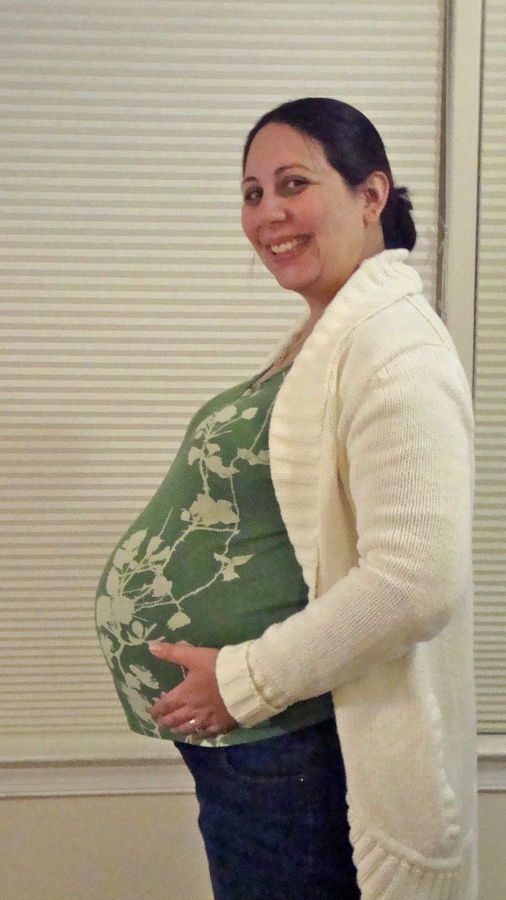  Me at 34+ weeks pregnant. 