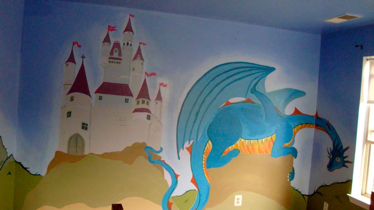 The final mural on the wall.