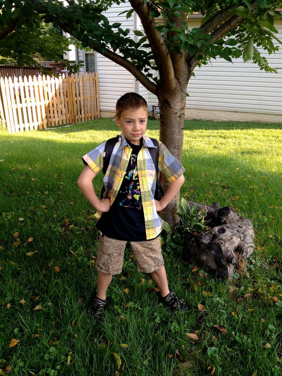 Almost Wordless Wednesday--Boogie Starts 2nd Grade!